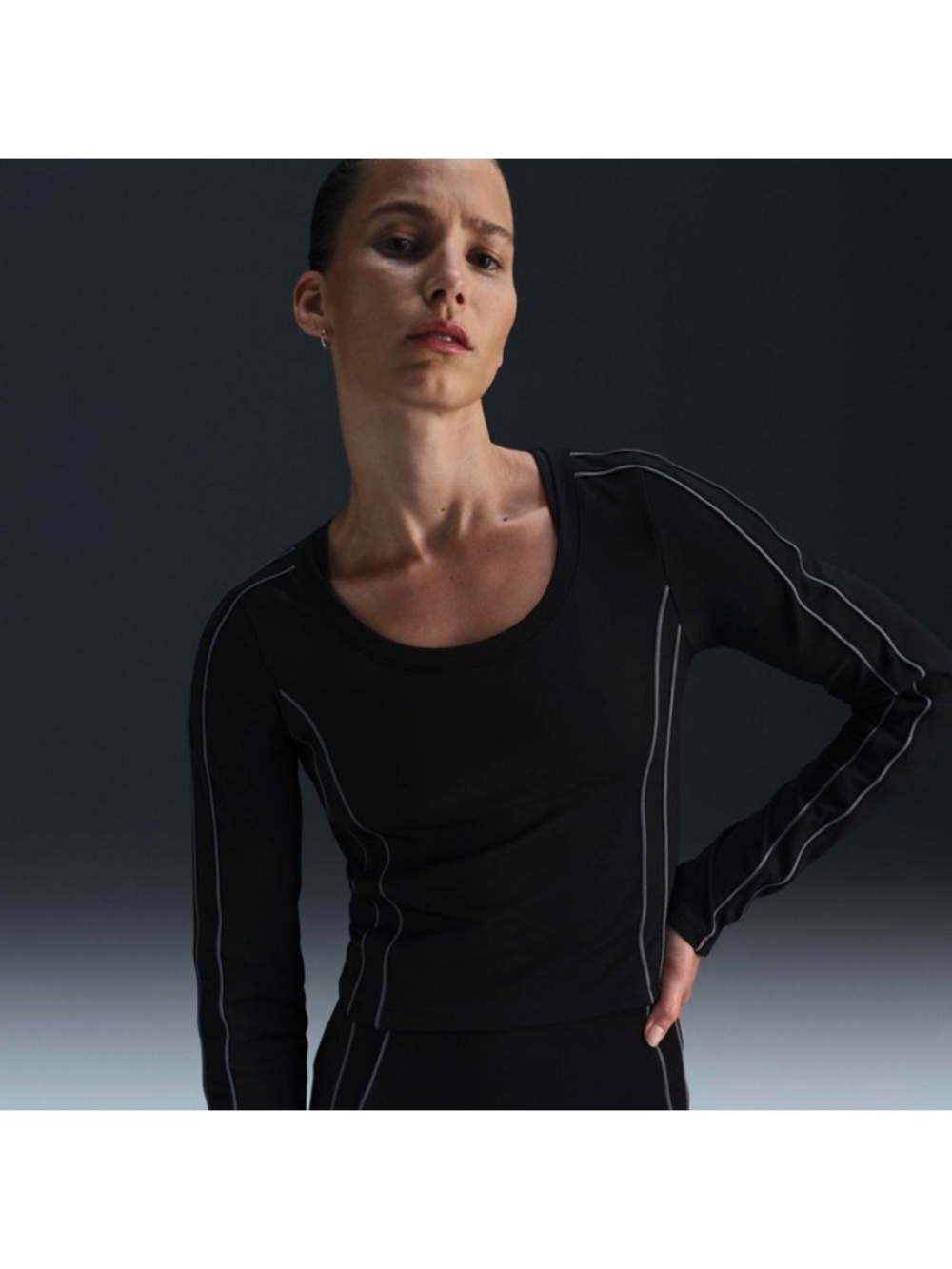Nike One Dri-FIT Long-Sleeve Cropped Top